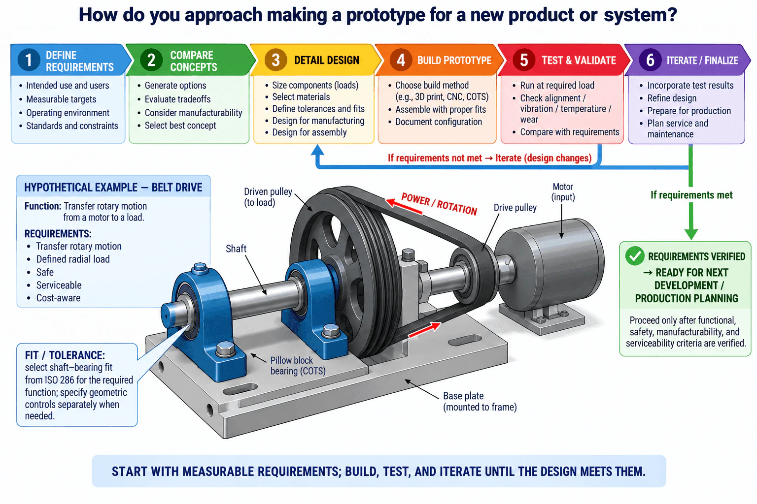 How do you approach making a prototype for a new product or system? diagram