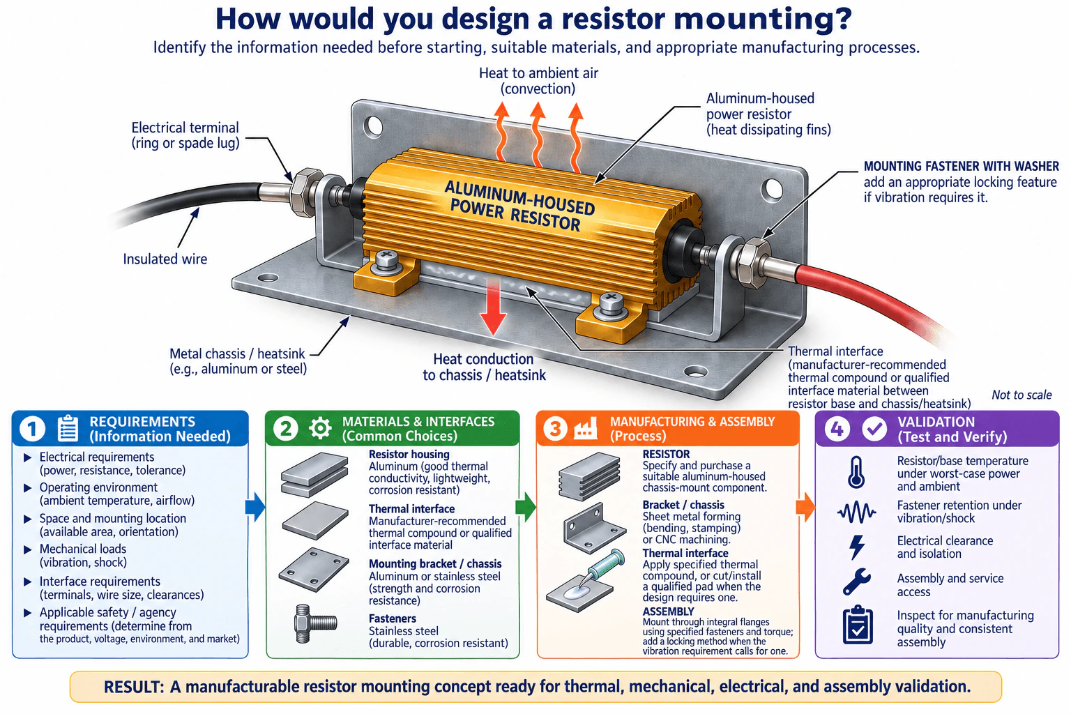 How would you design a resistor mounting? diagram