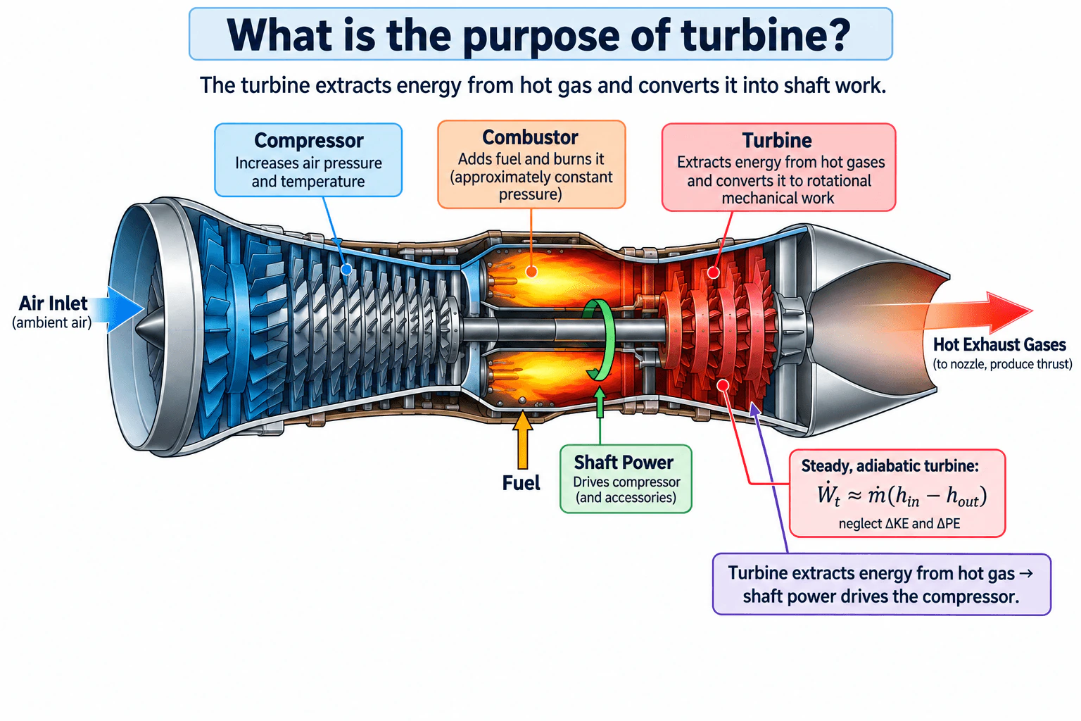 What is the purpose of turbine? diagram