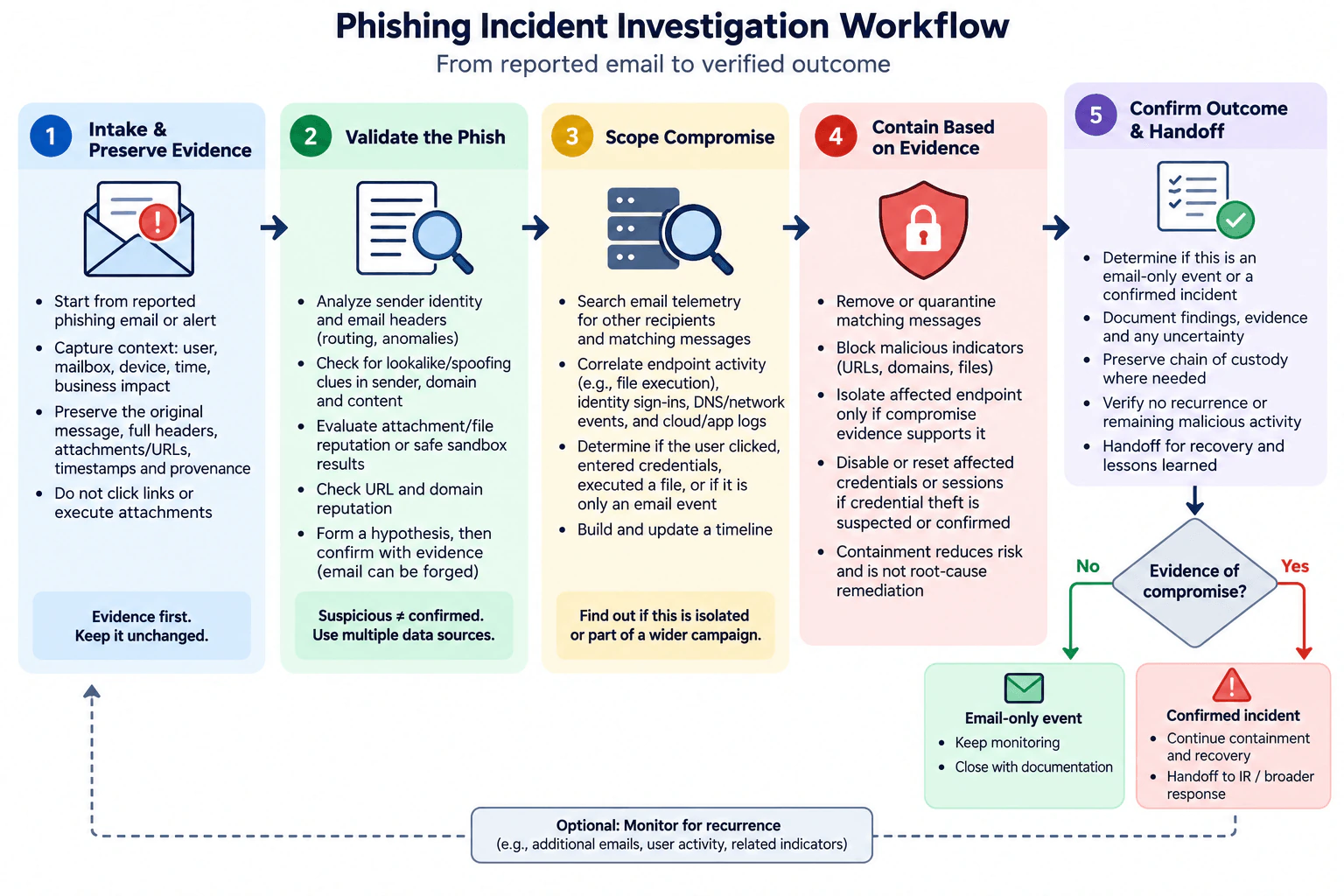 How would you investigate a phishing incident? diagram