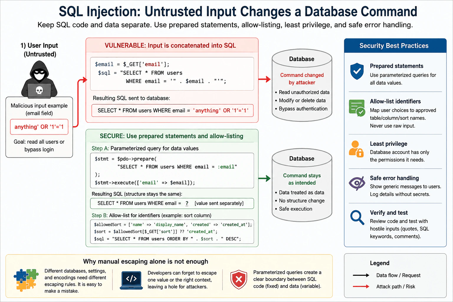 What is SQL injection? diagram